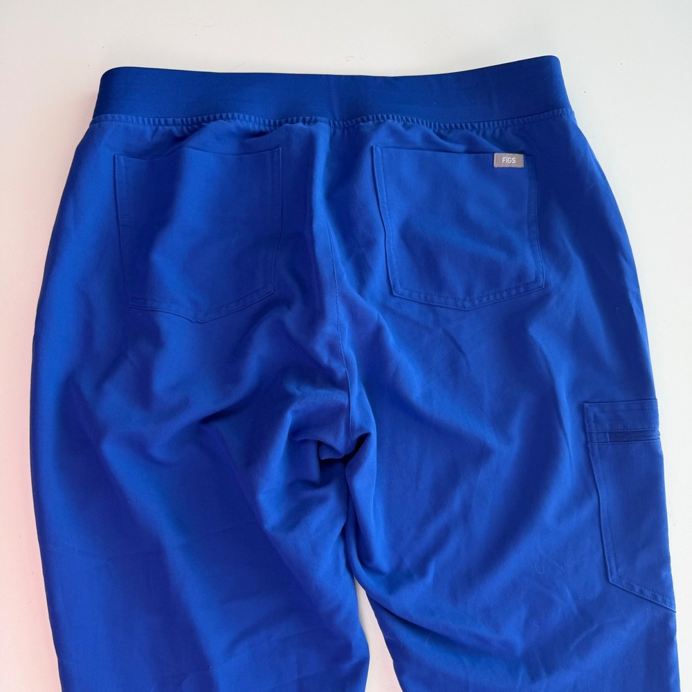 FIGS Jogger Scrubs Pants Royal Blue Orange Drawstring Womens Large Lot of 4 - Picture 7 of 16